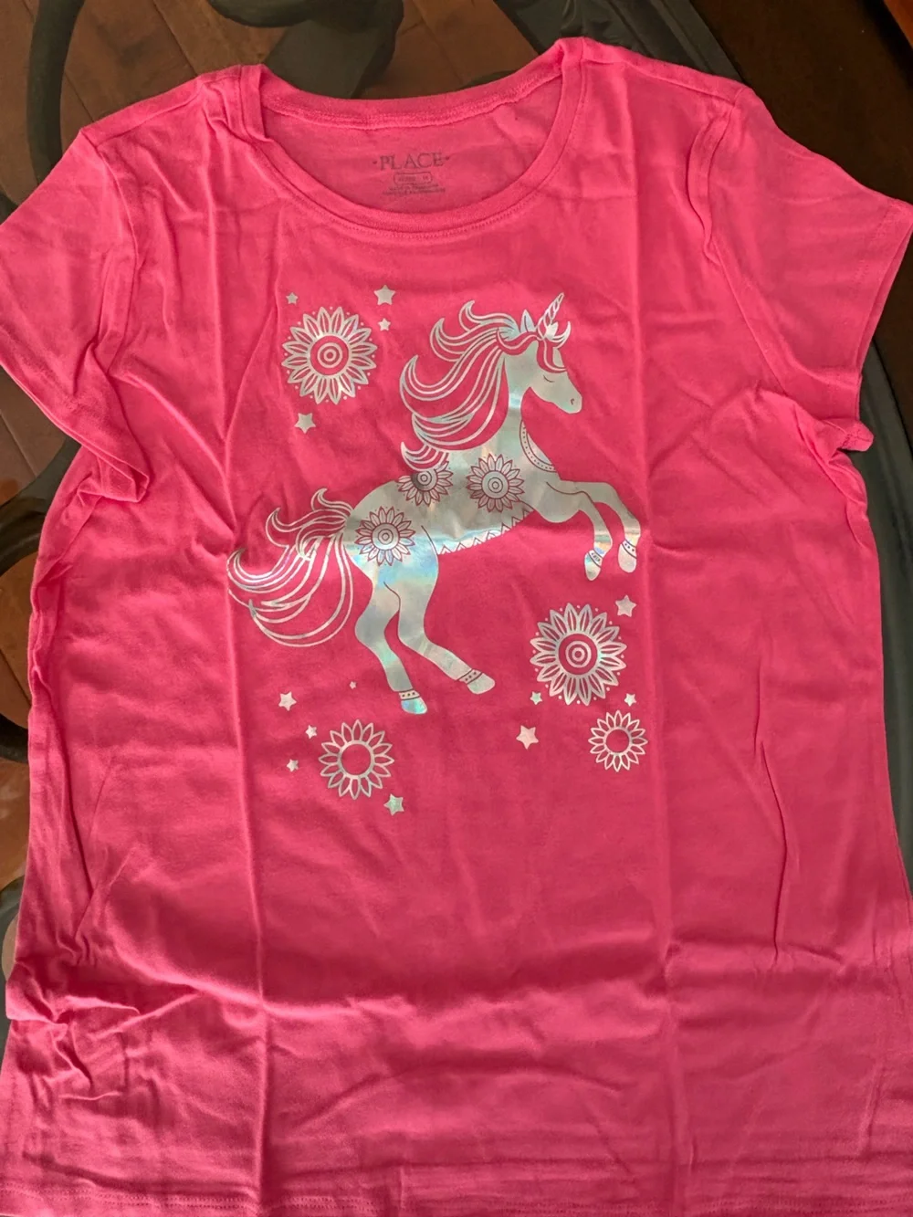 The Children's Place Lavender Tee with Yellow & Gold Giraffe